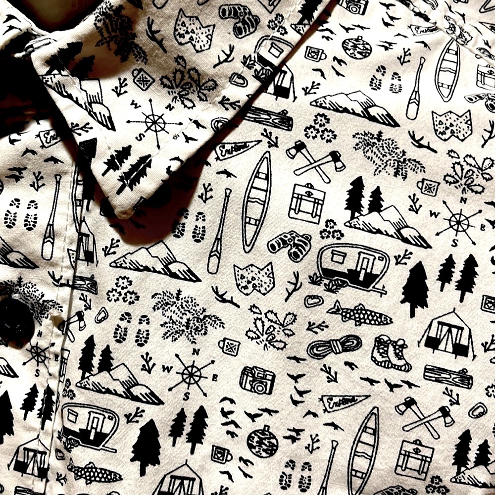 American Rag Camping Images Shirt NWOT